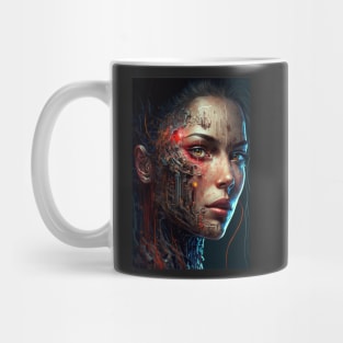 Beautiful Cyberpunk Woman Mug